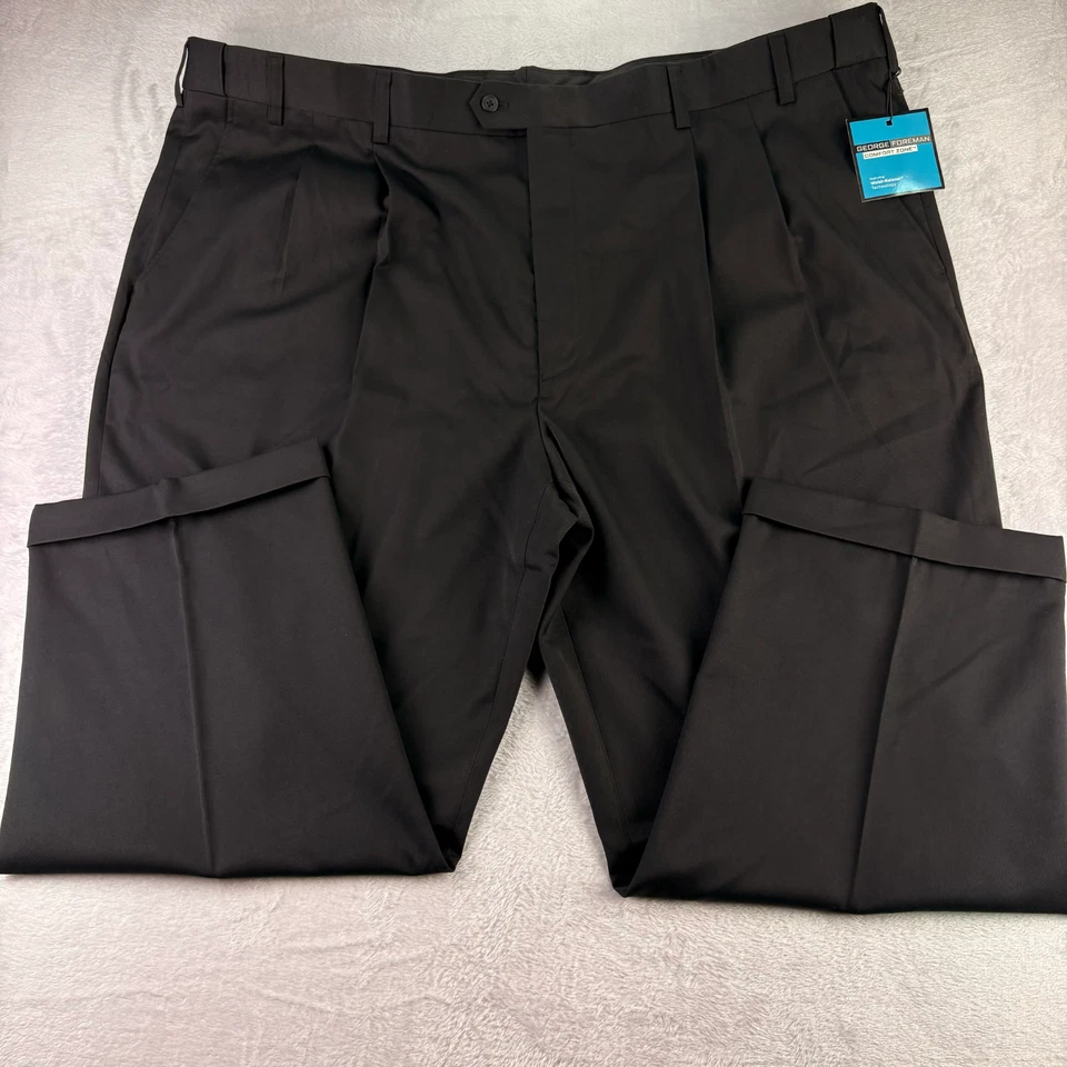 Vestido holgado George Foreman Comfort Zone para hombre 54R x 30 negro informal cintura relax  Foto 2 de 4