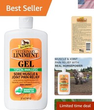 Veterinary Liniment Gel - 12 Oz Spearmint Pain Relief for Sore Muscles in Horses