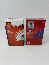 Home Accents Holiday Mini Lights Lot 2   100 Clear  100 Blue, 20.7 ft Each