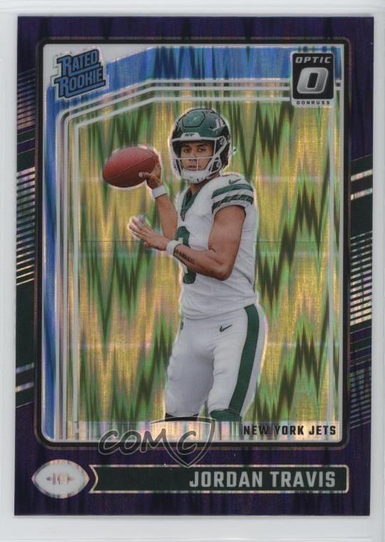 2024 Panini Donruss Optic Rated Rookie Purple Shock Prizm Jordan Travis #260 bn5
