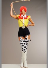 Adult Womens Deluxe Jessie Style Toy Story Cowgirl Fancy Dress Romper Costume