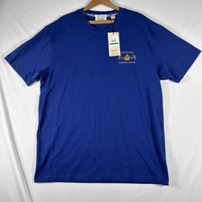 SCOTCH & SODA AMSTERDAM Men's Cotton Graphic logo Tee Shirt Size - LG Blue NWT