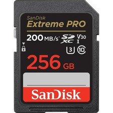 Sandisk Extreme PRO SD UHS-I Memory Card, V30 - 256GB