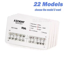 22 Types 10X Dental Orthodontic Ultrathin Bracket Braces Metal Roth/MBT Hook 345