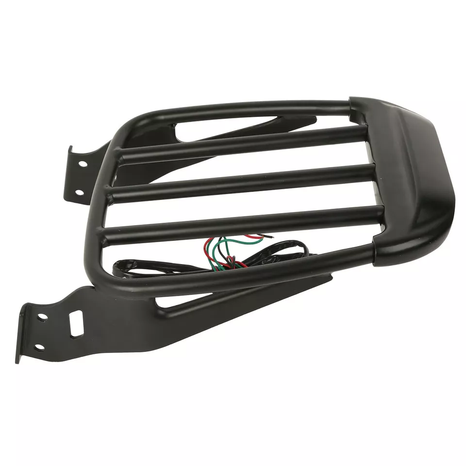 Bagageiro removível 2-up compatível com Harley Sportster XL 2004-2021 Dyna 06-22 - Imagem 2 de 4