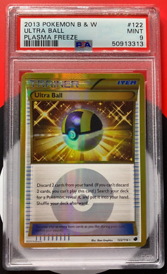 Ultra Ball 122/116 Plasma Freeze Holo 2013 Pokémon Card Secret Rare PSA 9 MINT