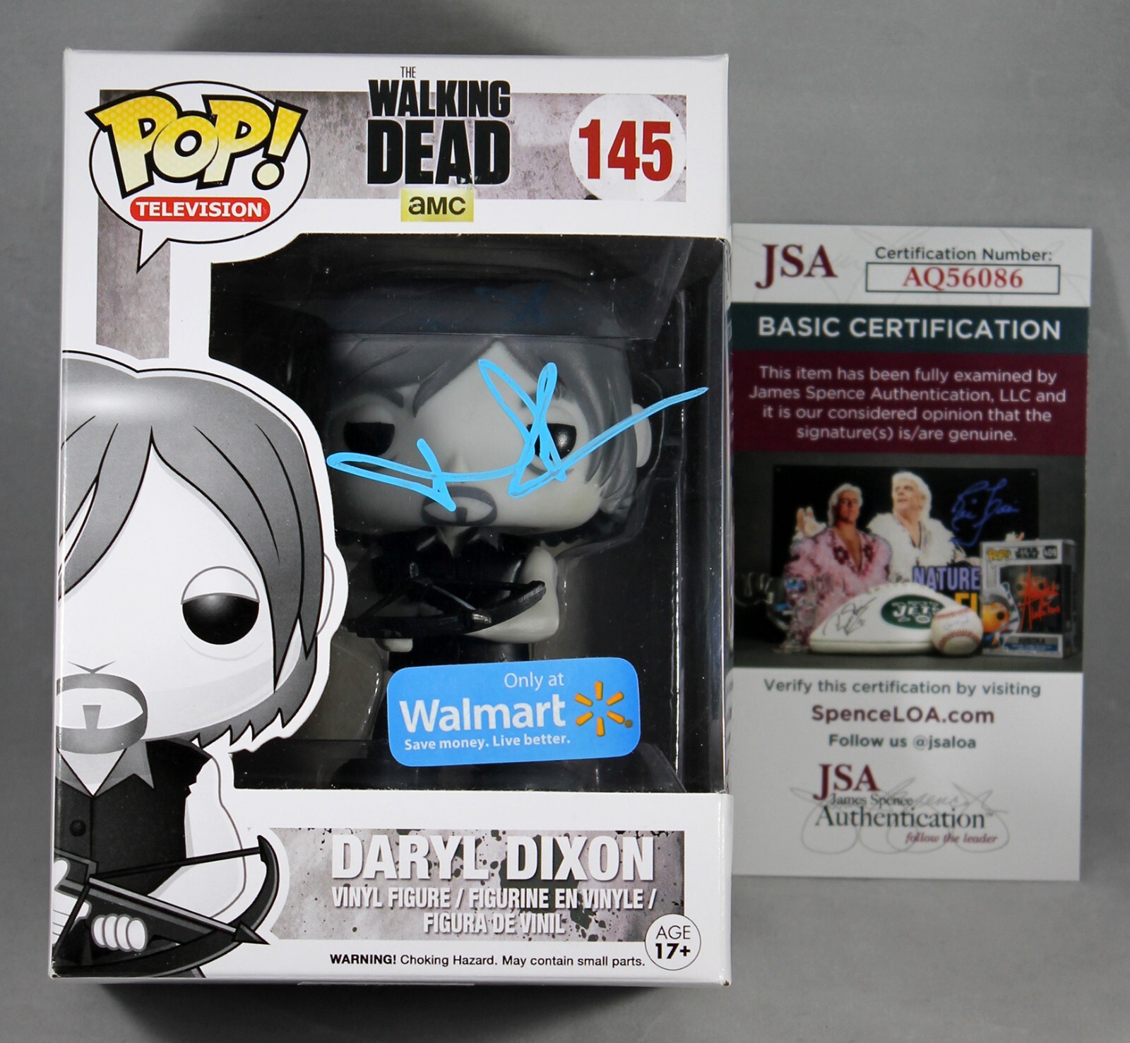NORMAN REEDUS SIGNED DARYL DIXON WALKING DEAD FUNKO POP FIGURE  display picture 1