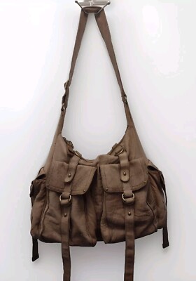 Cynthia Rowley Tan Nubuck Leather Travel bag Large Tote Shoulder Bag