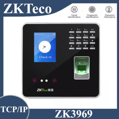 ZKTeco ZK3969 Face Fingerprint Biometric Time Attendance Access Control Recorder