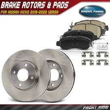 6Pcs Front Disc Brake Rotor & Ceramic Brake Pad for Nissan Kicks 2018-2022 Versa