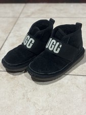UGG Classic Neumel II Graphic Slip On Boots Black Big Kids Sz 13 1110703K Ankle