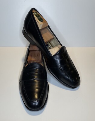 Bragano by Cole Haan 11 M Made In Italy Black Leather Loafers | eBay