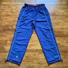 VTG Atletica Parachute Track Pants Men M Medium Stripe Lined Joggers Y2K