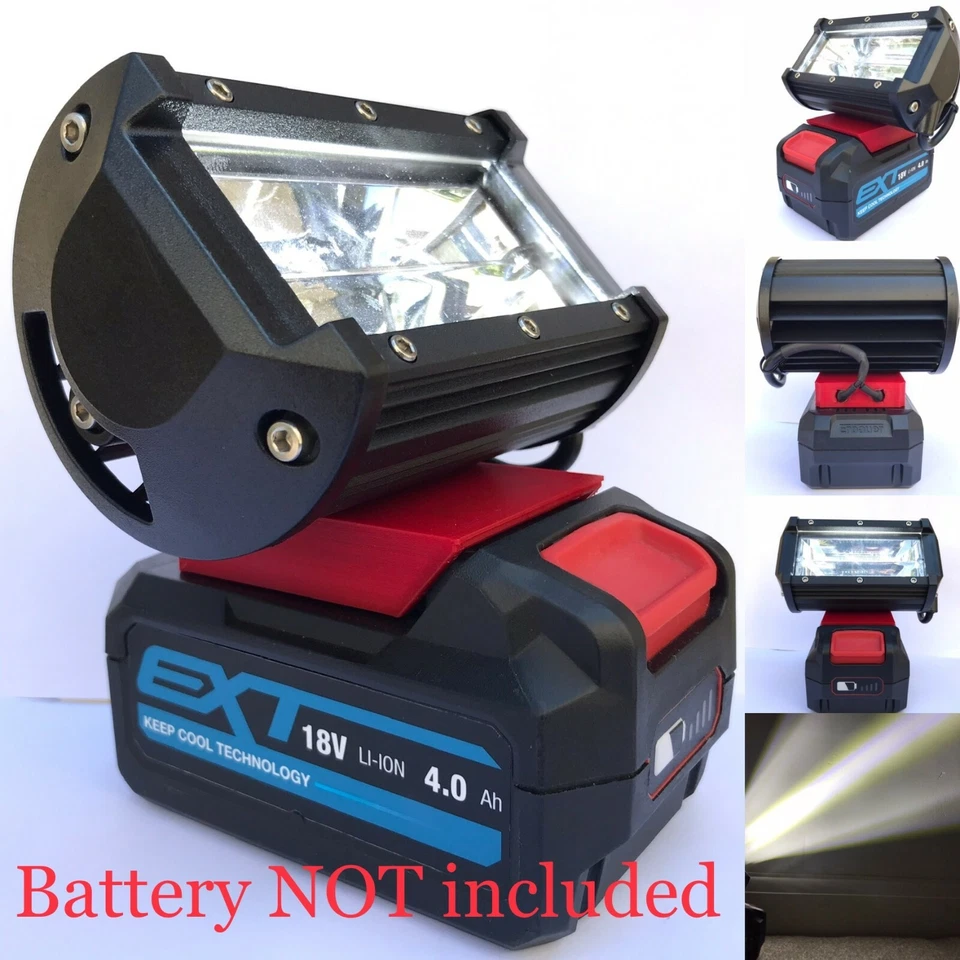 Erbauer EXT Battery Compatible 18v Work Light Torch Flood High Brightness LED