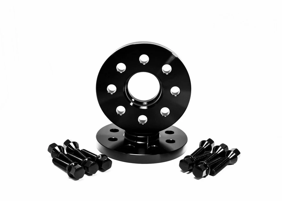 4PC 4x100 57.1mm BLACK Hubcentric Wheel Spacers 10mm BMW 4 Lug Models W/ bolts - Image 4 of 4