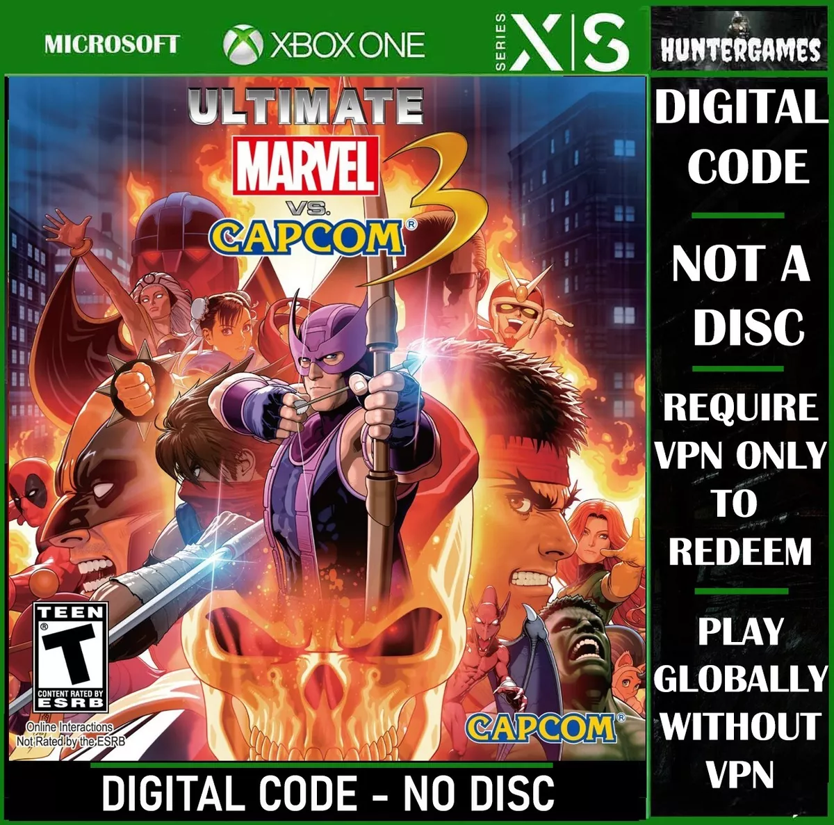 Ultimate Marvel Vs Capcom 3 Xbox One, X, S Key Argentina Region ☑VPN WW ☑No  Disk