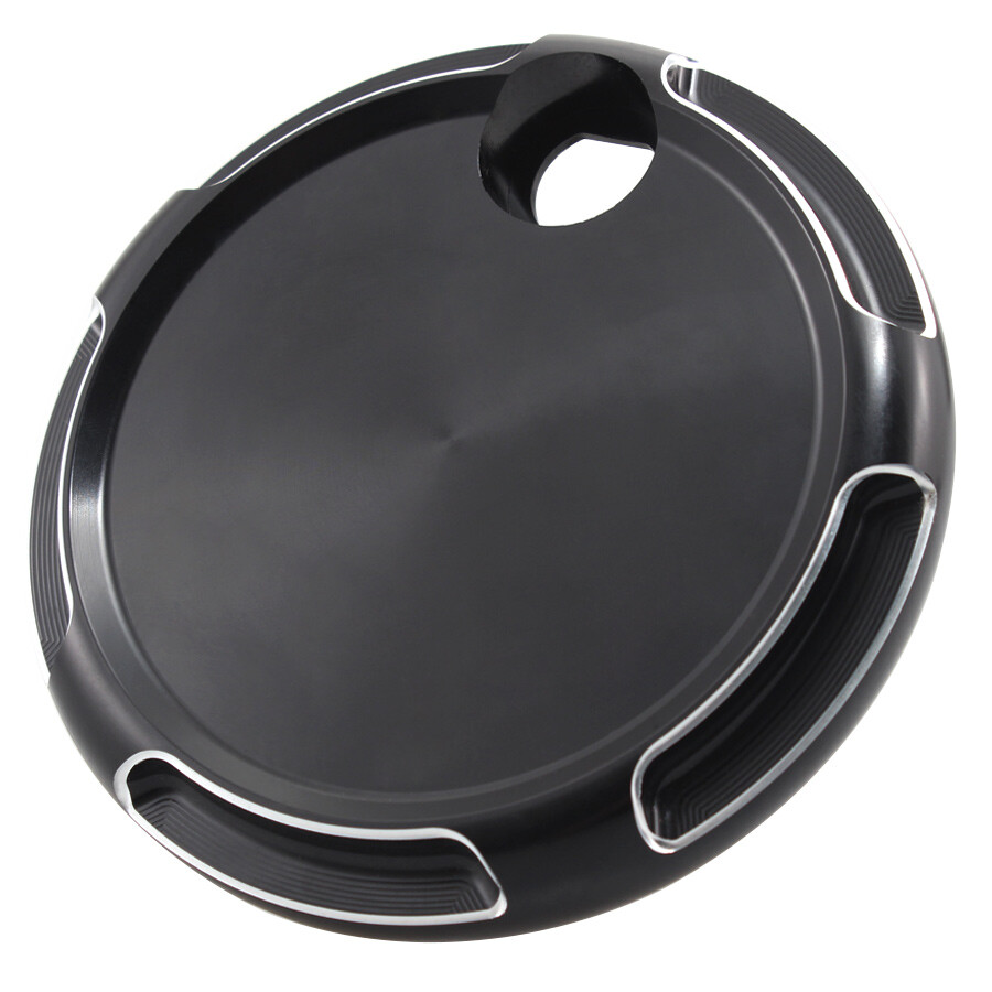 Black Billet Aluminum Fuel Gas Tank Door Cover For Harley FLHT/FLTR/FLHX Trike (2008-2023 Models) - View #3