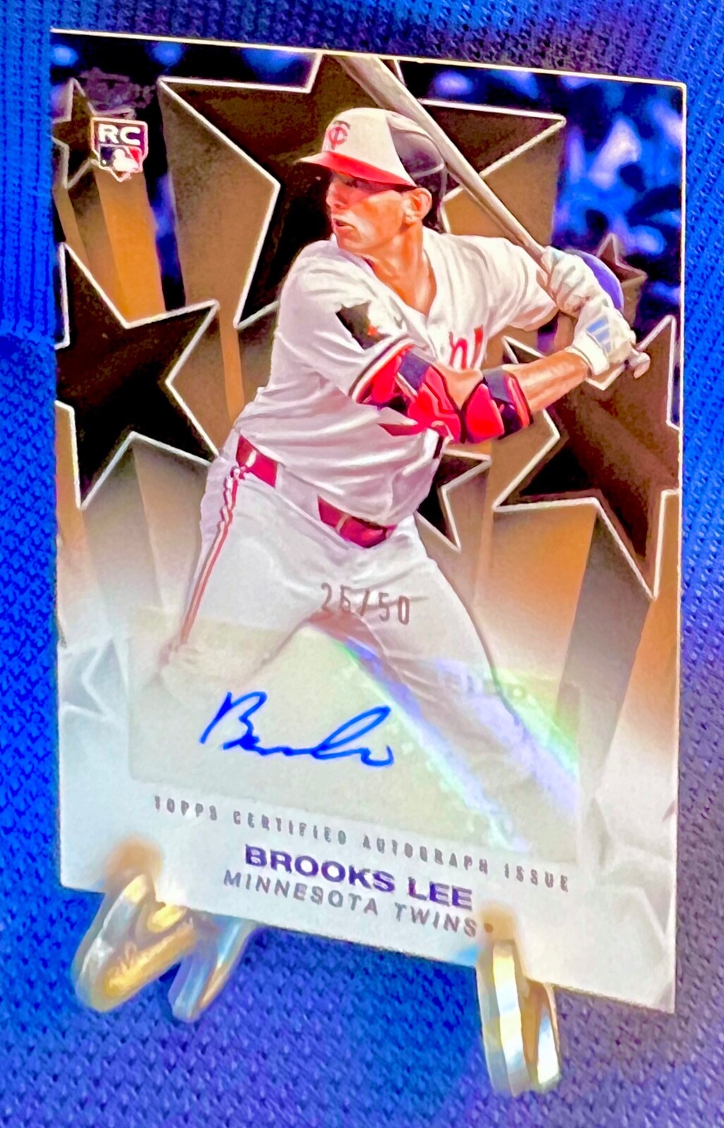 2025 Topps Series 2 Gold Baseball Stars BROOKS LEE Auto #/50 #BSA2-BL RC TWINS