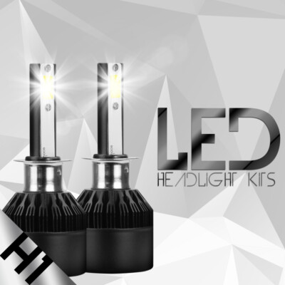 H1 8000K Ice Blue 8000LM High Power CREE LED Headlight Bulbs Kit High Low Beam