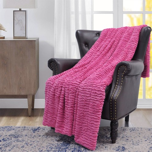 Colleen Air Brushed Faux Fur Throw Blanket Super Soft Warm for Couch Home Décor - Picture 40 of 97