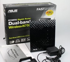 ASUS RT-N65U N750 Mbps 4-Port Gigabit Wireless N Router w/Adapter  Base
