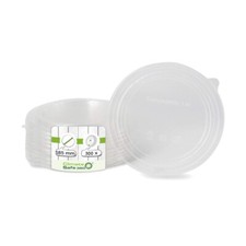 300 couvercles PLA Bio plastique pour carton-plateaux couverture 185mm.