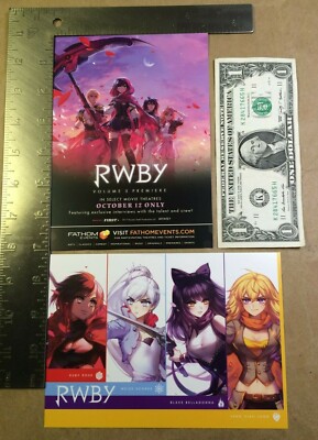 (Lot of 2) RWBY Postcards NYCC 