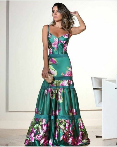Abito Donna Vestito Elegante Lungo Cerimonia Damigella Sexy Estivo Ballo  Pizzo | eBay