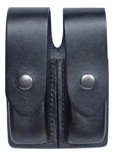Tactical Scorpion Gear Leather Double Pouch for Double Stack Magazines w/ covers