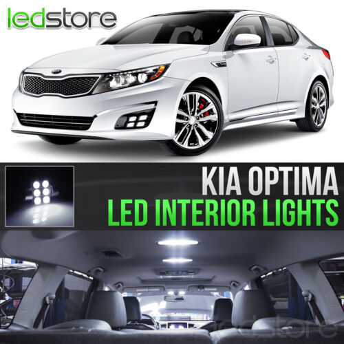 White LED Lights Interior Kit Package Bulbs For 2011-2018 Kia Optima - Picture 1 of 6