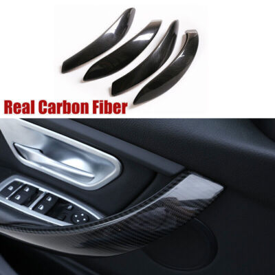 For BMW 3 Series F30 F31 Real Carbon Fiber Car Door Handle Cover Trim 2013-2018