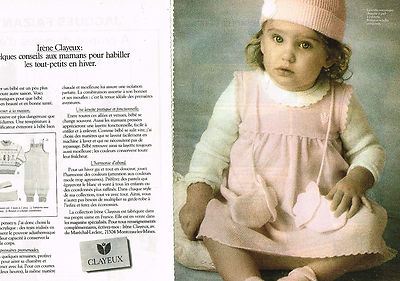 PUBLICITE ADVERTISING 104 1981 CLAYEUX layette pages)