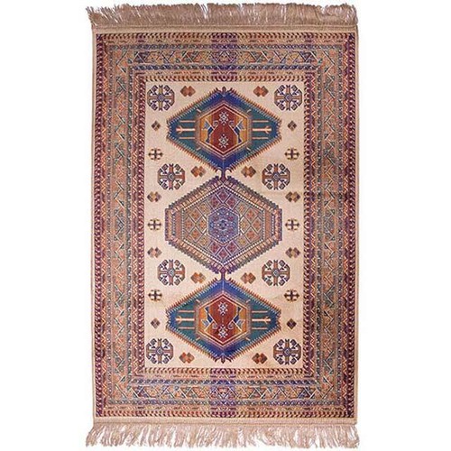 New Italtex Rugs Chiraz Art Silk Rug 100cm x 137cm Floor Carpet Mat Beige 9379-4 - Picture 2 of 2