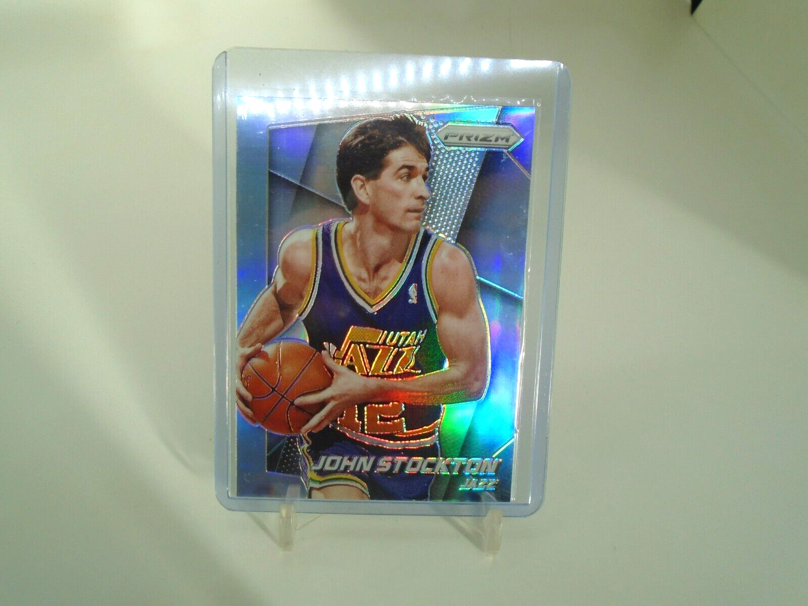 2014-15 PANINI PRIZM #154 JOHN STOCKTON SILVER PRIZM