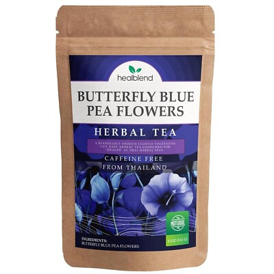 Pea Flowers Herbal Tea - Antioxidants, Loose Leaf Freshly Picked from Thailand