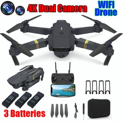 WiFi FPV RC Drone 4K Wide Angle Dual Camera Quadcopter