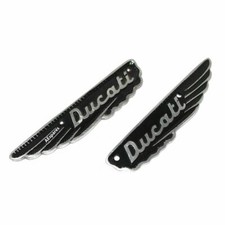 For Ducati Scrambler Petrol Gas Fuel Tank Badge Motiv Emblem Set Alloy BLACK