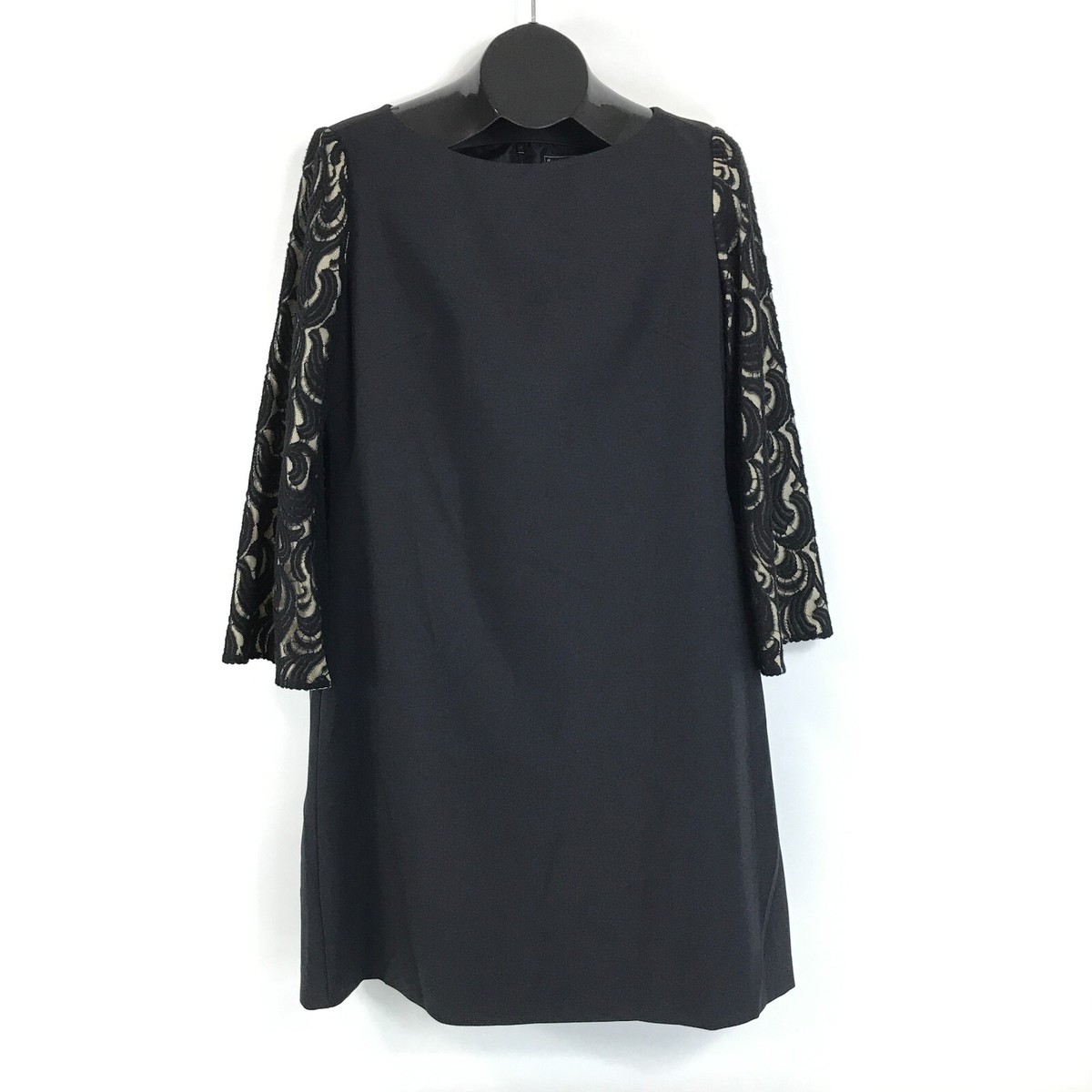 Jessica Howard Bell Sleeve Sheath Dress Women's Size 12 Black Lace