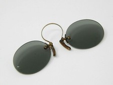 Rare Antique WIre Pinch Nose Sunglasses Spectacles