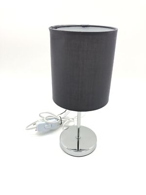 Kleine Tischleuchte 28cm Silber Grau, dimmbar, LED inkl., modern, E14