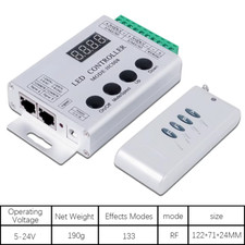HC008 4Keys DC 5V 12V 24V programmable RGB led pixel controller 133 effect modes
