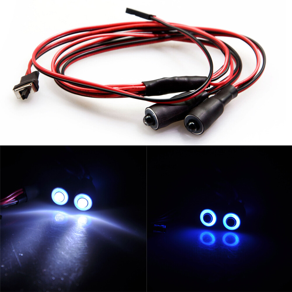 2Leds Angel Eyes & Demon Eyes LED Headlight Back Light for 1/10 Crawlers RC Car