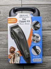 New Wahl Basic Series Touch up Corded Pet Clipper, 10 PC. Pet Grooming Kit Black