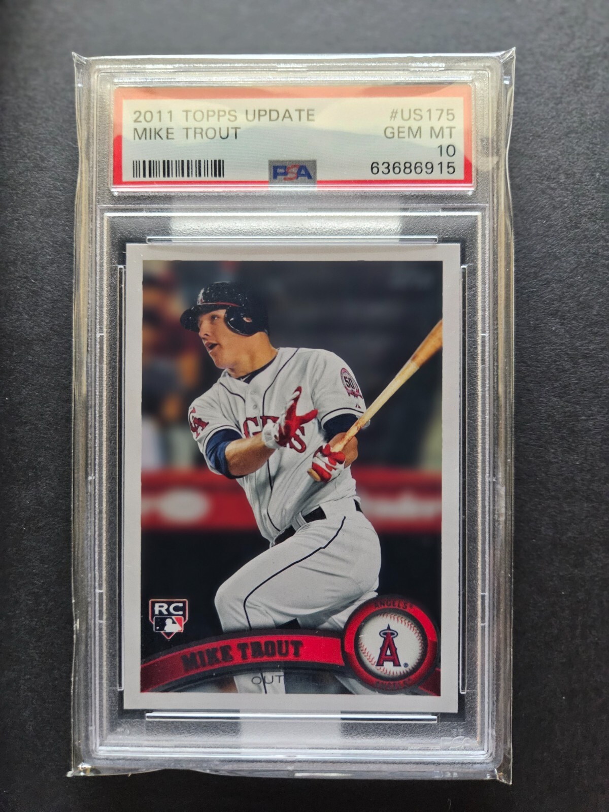 2011 Topps Update #US175 Mike Trout /2011 RC Rookie Gem Mint PSA 10 PERFECT