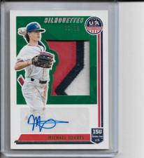 2022 Panini USA Michael Torres Rookie Patch Auto Silhouettes 2/19 #SIL-MT NM