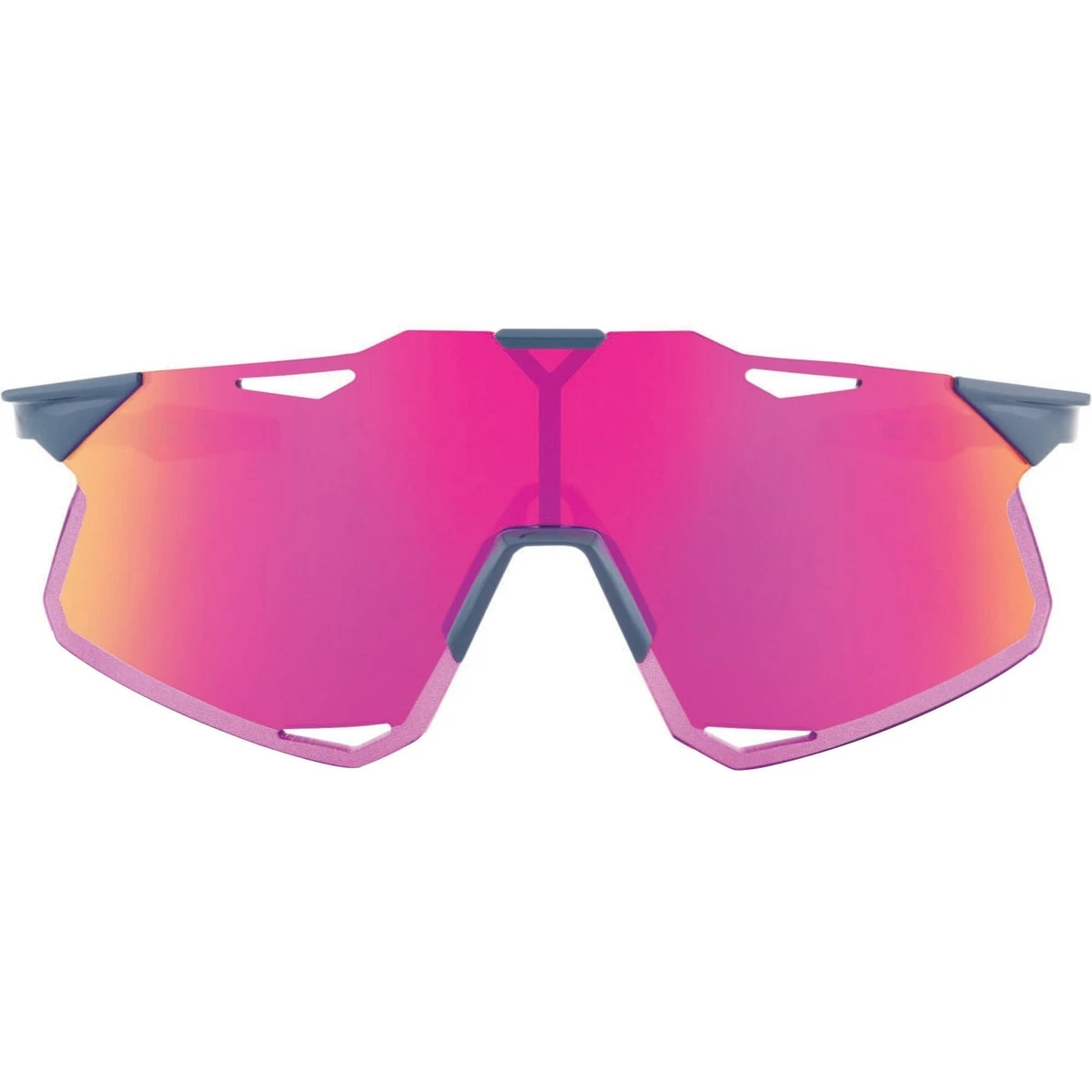 100% Hypercraft Tokyo Nights Grey Sunglasses With Purple Mirror Lens