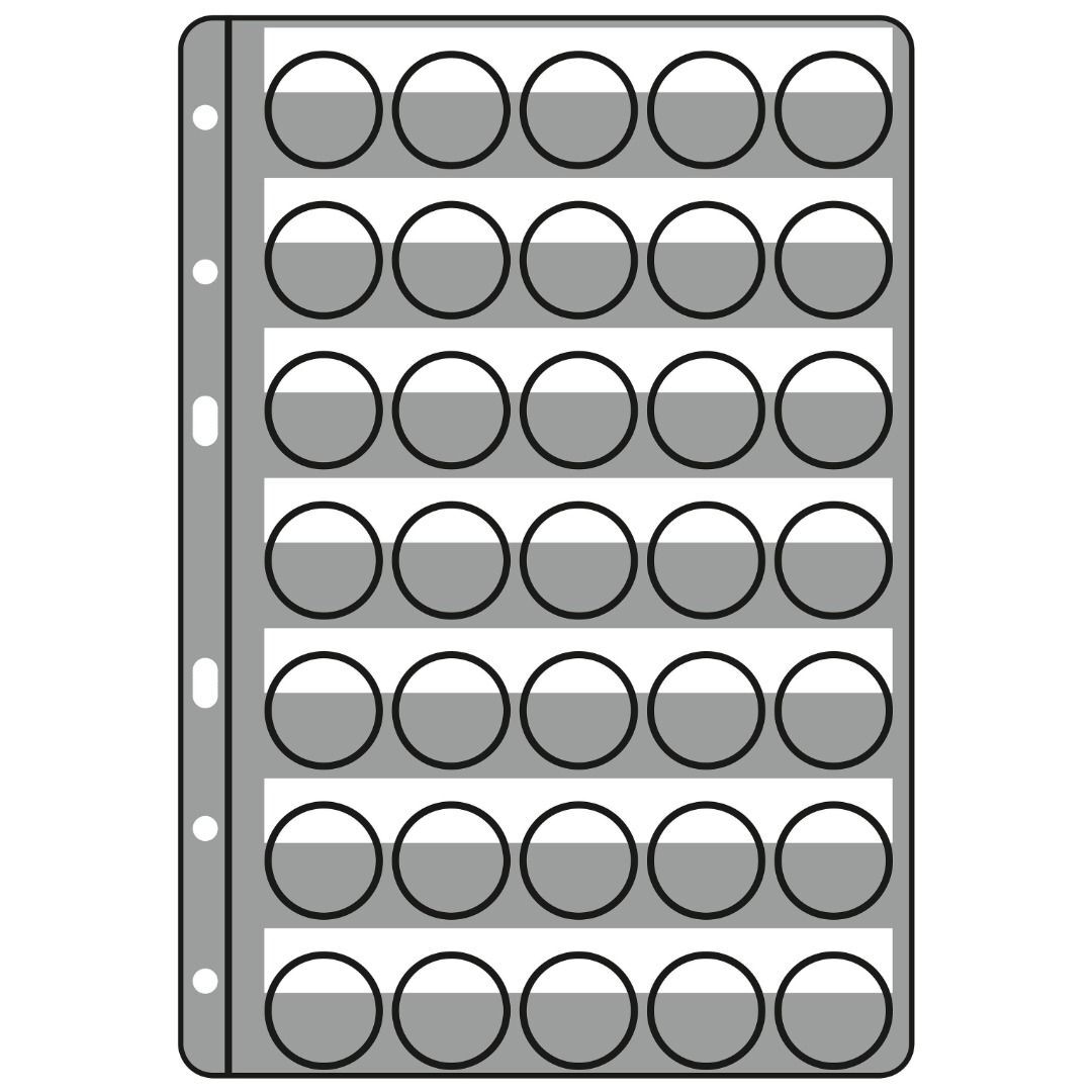 Thumbnail - Leuchtturm Hüllen Schwarz Compart Für 35 Kronkorken/champagner-deckel