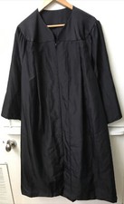 BLACK GRADUATION GOWN High School College Robe Front Zipper 5'1" to 5'3"