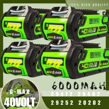 40V 6.0Ah For Greenworks G-MAX Lithium Battery 29472 29462 29252 20202 40 Volt