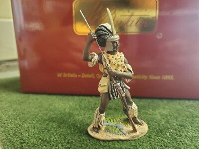 Figurine William Britains 20111 Guerre Zouloue - Guerrier UThulwana Chargeant Flintlock - Échelle 1/30